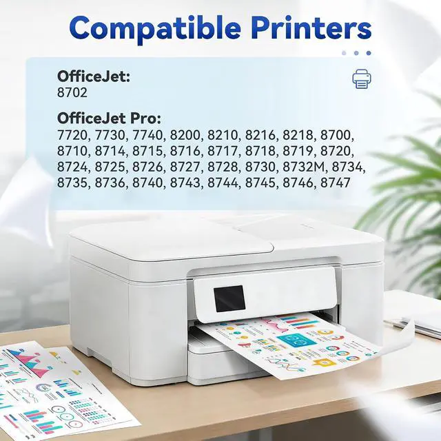 Alt view image 2 of 7 - W.L.M 952XL Ink Cartridges Combo Pack 4-Pack Compatible for HP 952XL 952
