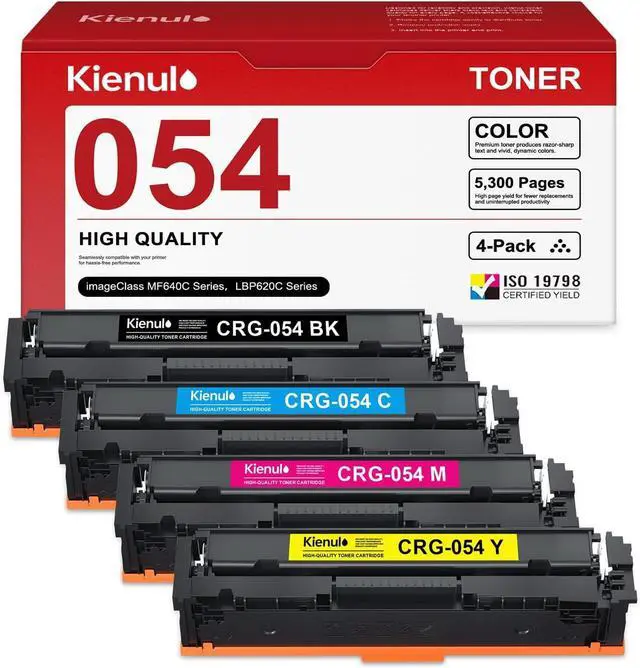 Main image of 054 Toner Cartridge Set (4-Pack, BK/C/M/Y), CRG054 CRG-054 CRG 054 Toner Replacement for Canon Color imageCLASS MF640C MF641Cw MF642Cdw MF643Cdw MF644Cdw LBP621Cw LBP622Cdw LBP623Cdw Printer Toner