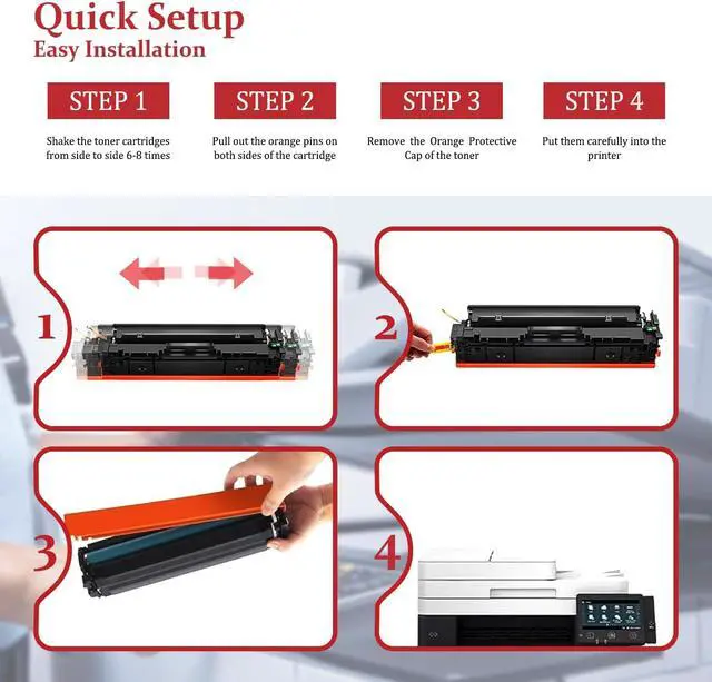 Alt view image 5 of 7 - 054H High Capacity Toner Cartridge Set (4-Pack,B/C/M/Y), CRG054H CRG-054H CRG 054H Toner Replacement for Canon Color imageCLASS MF641Cw MF642Cdw MF644Cdw LBP621Cw LBP622Cdw LBP623Cdw Printer Toner