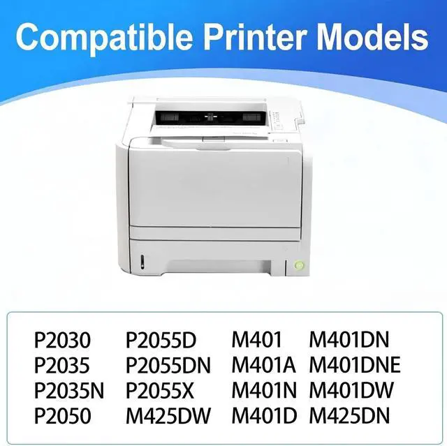 Alt view image 2 of 6 - CE505X 05X Black High Yield Toner Cartridge Replacement for HP 05A 05X Ink