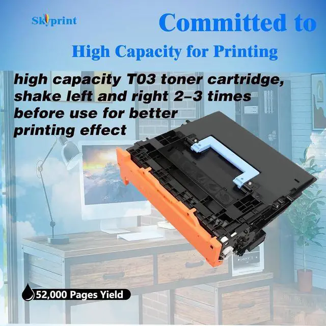 Alt view image 3 of 7 - T03 Black Toner Cartridge 525iF Compatible with Canon T03 Toner Replacement for Canon imageRunner Advance 525iF 525iFZ 615iF 615iFZ 715iF 715iFZ Printer.2725C001AA
