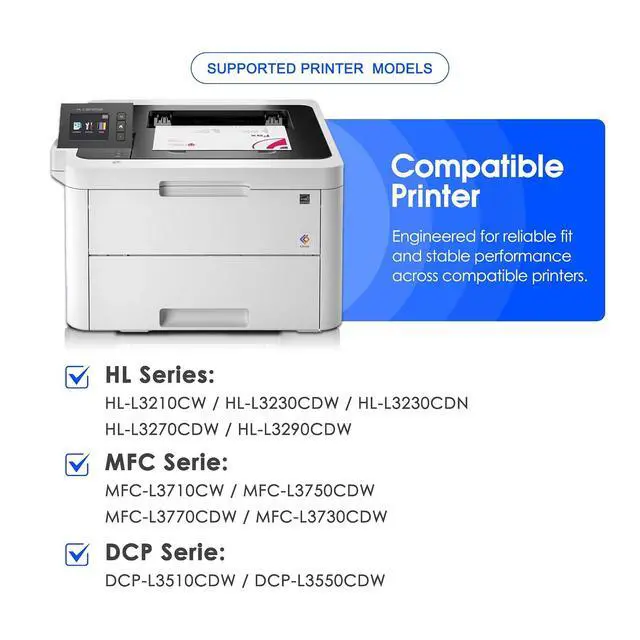 Alt view image 2 of 7 - TN227 Toner Cartridges 4-Pack Replacement for Brother TN227BK/C/M/Y High-Yield Compatible for HL-L3270CDW HL-L3230CDW HL-L3210CW HL-L3290CDW MFC-L3710CDW Printers