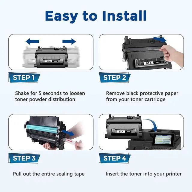 Alt view image 4 of 6 - 81A Toner Compatible for HP Laser Jet 81A Black Toner Cartridge CF281A