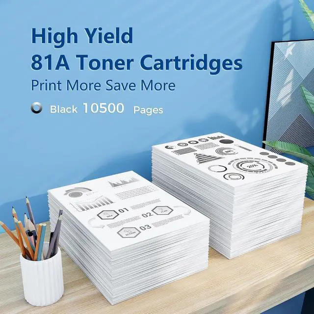 Alt view image 3 of 6 - 81A Toner Compatible for HP Laser Jet 81A Black Toner Cartridge CF281A