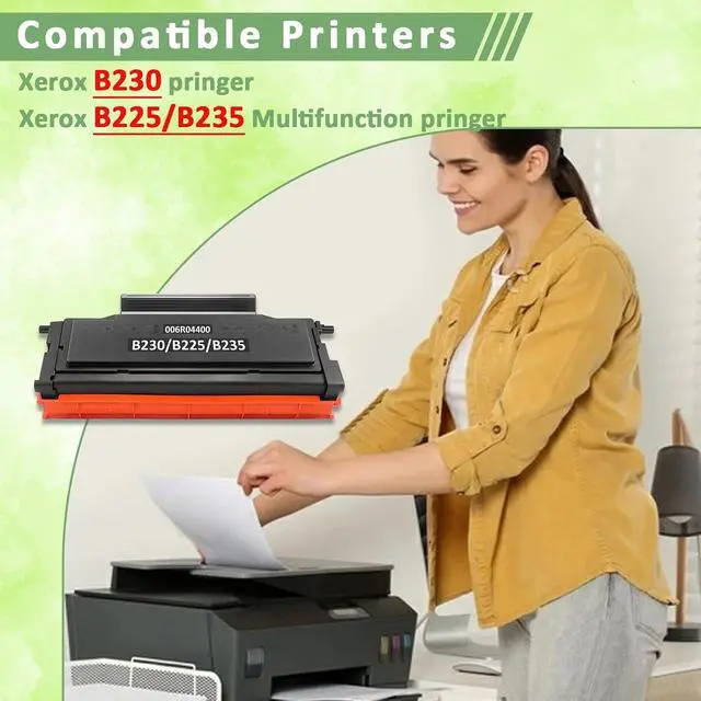 Alt view image 2 of 7 - B230 B225 B235 Toner Cartridge (with Chip) for Xerox Printer,006R04400 Replacement C325 C320 Ink Cartridge,Compatible with Xerox B225 B235 Color Multifunction Printer 006R04399 006R04401 (Black)