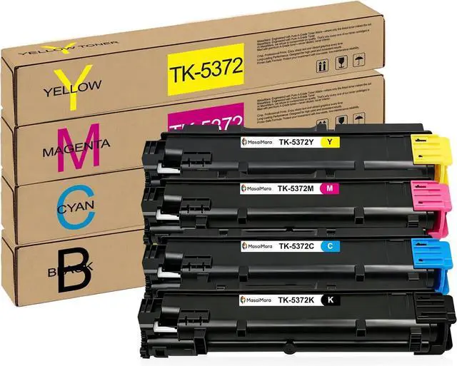Main image of MasaiMara TK-5372 TK5372 High Yield Toner Cartridges Compatible for Kyocera ECOSYS PA3500cx MA3500cix MA3500cifx Printers (Black TK-5372K, Cyan TK-5372C, Magenta TK-5372M, Yellow TK-5372Y, 4-Pack)