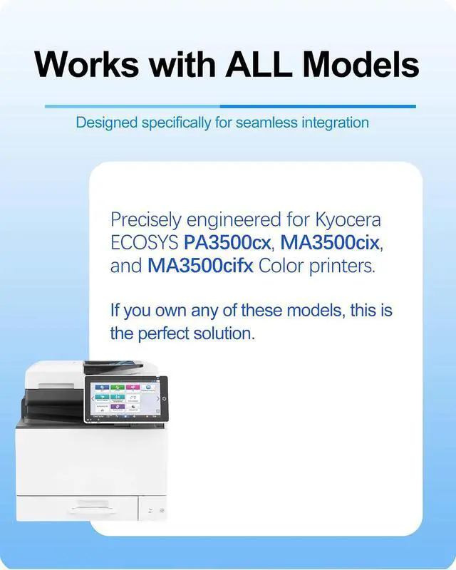 Alt view image 4 of 7 - MasaiMara TK-5372 TK5372 High Yield Toner Cartridges Compatible for Kyocera ECOSYS PA3500cx MA3500cix MA3500cifx Printers (Black TK-5372K, Cyan TK-5372C, Magenta TK-5372M, Yellow TK-5372Y, 4-Pack)