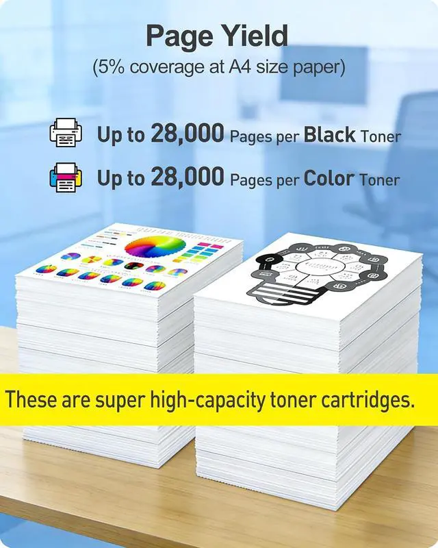 Alt view image 5 of 7 - MasaiMara TN328 TN-328 TN328K TN328C TN328M TN328Y High-Yield Toner Cartridge Compatible for Konica Minolta bizhub C250i C300i C360i C450i C550i C650i C7130i C750i Printers