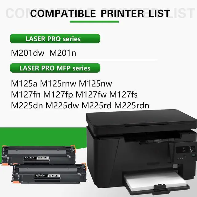 Alt view image 2 of 7 - 83A Black Toner Cartridge 2-Pack Replacement for HP 83A 83X Toner Cartridge