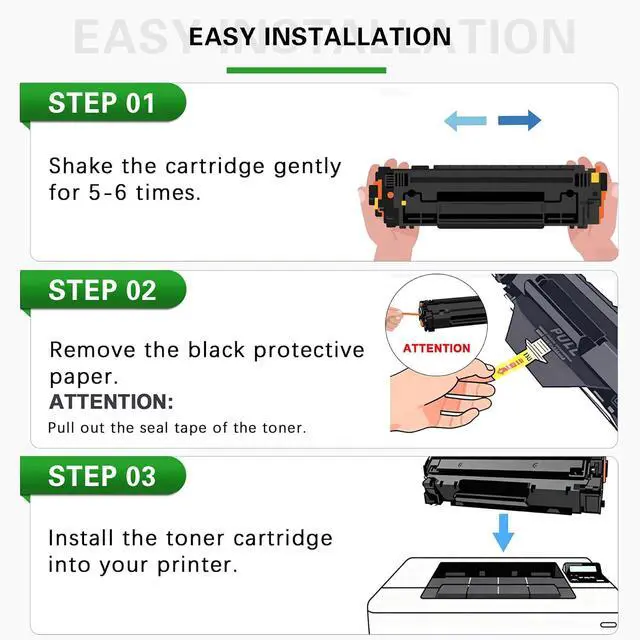 Alt view image 6 of 7 - 83A Black Toner Cartridge 2-Pack Replacement for HP 83A 83X Toner Cartridge
