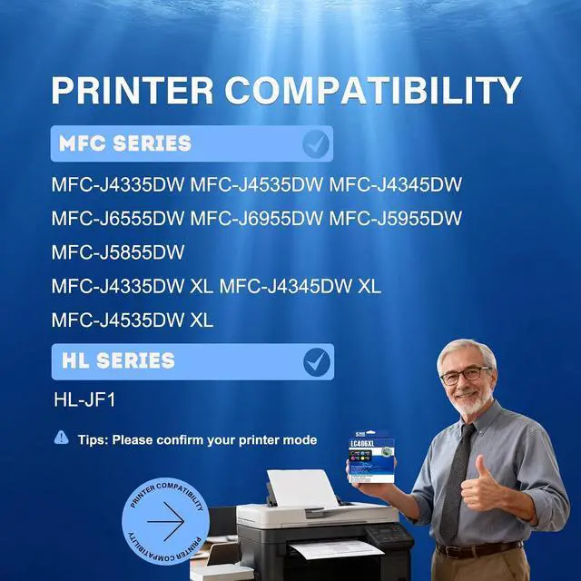 Alt view image 2 of 7 - LC406XL LC406 Ink Cartridges High Yield 5-Pack Replacement for Brother LC406XL LC406 XL Compatible with MFC-J4335DW MFC-J5855DW MFC-J6555DW MFC-J4535DW MFC-J6955DW MFC-J4345D XL Printer (2BK/1C/1M/1Y)