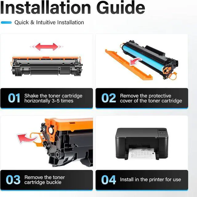 Alt view image 4 of 7 - 134A Black Toner Cartridge 2-Pack with chip Compatible Replacement for HP 134A 134X W1340A W1340X Toner Works with HP LaserJet MFP M234dw M234sdw M209dw Laser Printer M234dwe M234sdwe M234sdne M209dwe