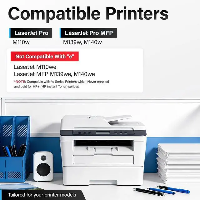 Alt view image 2 of 7 - 141A Black Toner Cartridge 2-Pack with chip Compatible Replacement for HP 141A 141X W1410A W1410X Toner Works with HP LaserJet MFP M139w M140w M110w M139 M140 M110 Laser Printer M139we M140we M110we