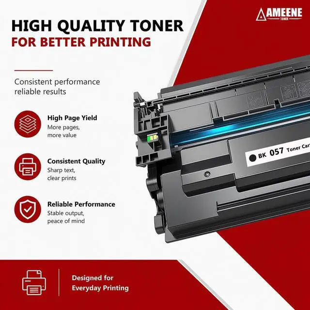 Alt view image 5 of 6 - 057 Toner Cartridges 2 Pack Black - Compatible for Canon 057 CRG-057 High Yield Toner Cartridge for imageCLASS MF455dw MF445dw MF448dw MF451dw MF443dw MF449dw LBP226dw LBP227dw MF440 LBP220 Printer