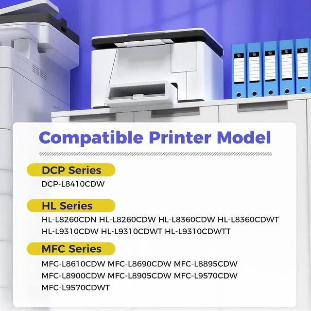 Alt view image 2 of 7 - TN436 TN433 Toner Cartridge Set Compatible for Brother TN 436 433, 4-Color