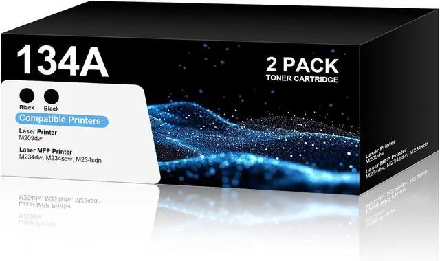 Main image of 134A W1340A Black Toner Cartridge High-Yield 2 Pack for Laser M209dw