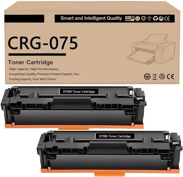 Main image of CRG-075 Compatible for Canon 075 075H CRG075 CRG-075H 2 Black Toner Cartridges for Color imageCLASS MF663Cdw MF665Cdw LBP646Cdw MF662Cdw LBP647Cdw LBP640c MF660c Printers