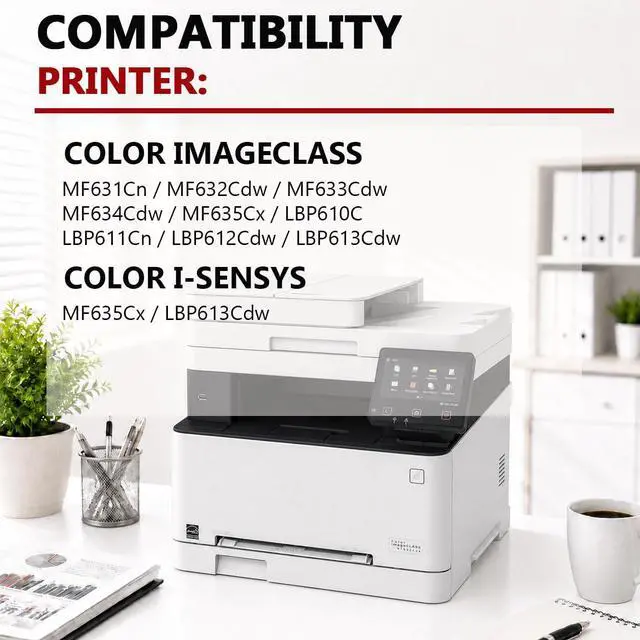 Alt view image 2 of 6 - 045 Toner Cartridges High Yield Set 4-Pack Compatible for Canon 045 CRG-045 Toner Cartridge for Color imageClass MF634Cdw MF631Cn MF632Cdw MF633Cdw LBP612Cdw LBP613Cdw LBP611Cn Printer(BK/C/M/Y)