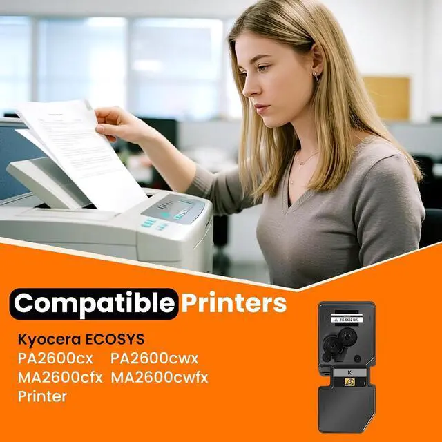 Alt view image 2 of 7 - ANNGELAS TK5452 TK-5452 Black Toner Cartridge,4,600 Pages High Yield,with Upgraded Chip,1T02R70US0 Compatible with Kyocera ECOSYS PA2600cx PA2600cwx MA2600cfx MA2600cwfx Printer(1-Pack)
