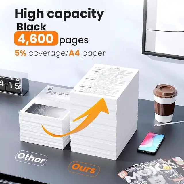 Alt view image 3 of 7 - ANNGELAS TK5452 TK-5452 Black Toner Cartridge,4,600 Pages High Yield,with Upgraded Chip,1T02R70US0 Compatible with Kyocera ECOSYS PA2600cx PA2600cwx MA2600cfx MA2600cwfx Printer(1-Pack)