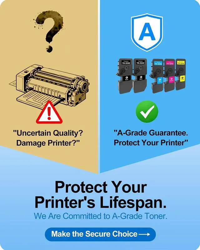 Alt view image 2 of 7 - MasaiMara TK-5242 TK5242 TK5242K TK5242C TK5242M TK5242Y Compatible Toner Cartridge for Kyocera ECOSYS M5526 M5526cdn M5526cdw P5026 P5026cdn P5026cdw Printer (Black Cyan Yellow Magenta, 5-Pack)