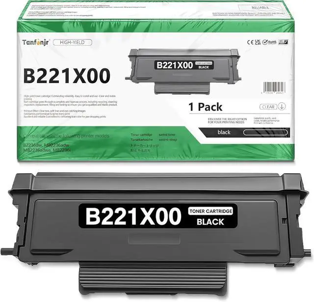Main image of B221X00 High Yield Black Toner Cartridge 1-Pack, Up to 6000 Pages, Compatible Replacement for Lexmark B221000 B221H00 B221X00, Work with B2236dw MB2236adw MB2236adwe MB2236i Printer