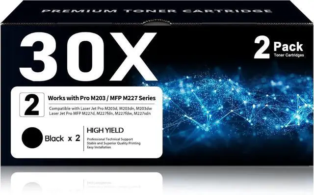 Main image of (2-Pack) 30X Toner Compatible with HP 30X Black High Yield Toner Cartridge