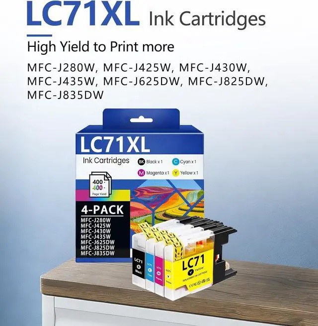 Alt view image 2 of 7 - LC71 Ink Cartridge 4 Pack-Black Cyan Magenta Yellow