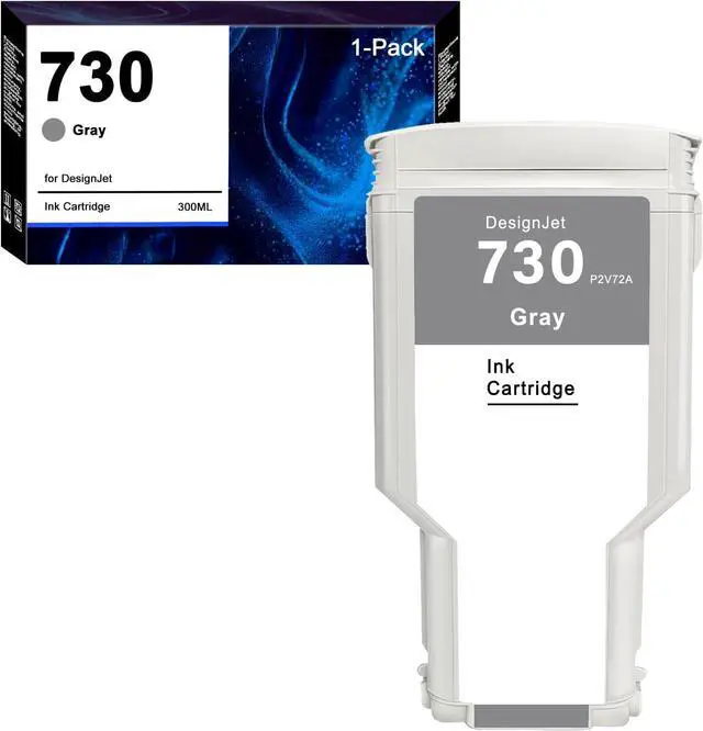 Main image of 730 Ink Cartridge P2V72A Gray HP 730 Compatible for DesignJet T1700 T1600 T2600 Printer (1-Pack, 300ML)