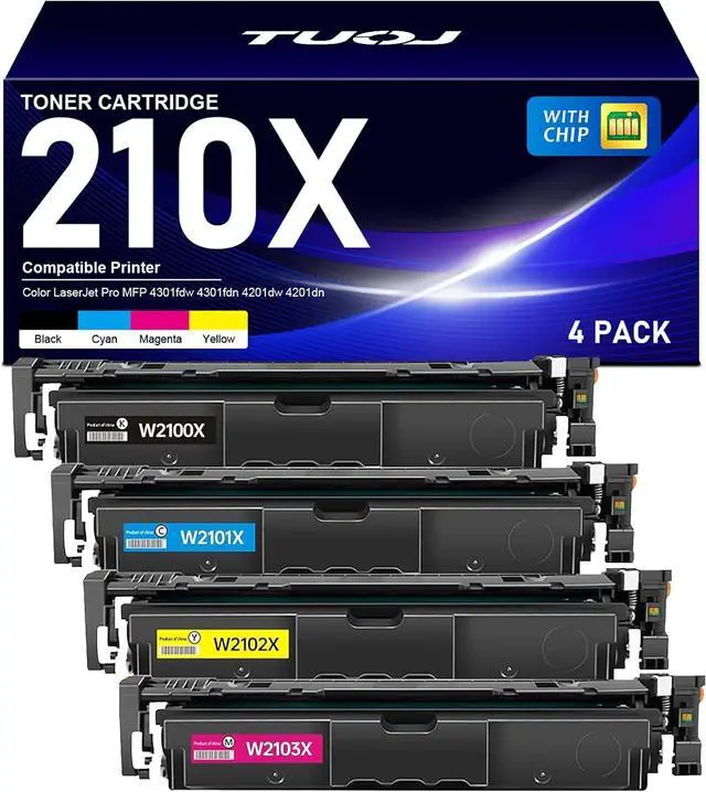 Main image of 210x Toner Cartridges High Yeld 4 Pack Replacement for HP MFP 4301