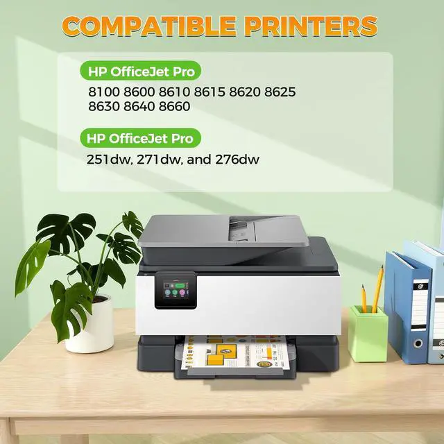 Alt view image 3 of 6 - 950XL and 951XL Ink Cartridges Combo Pack Compatible for HP Printers Ink 950 XL 951 XL HP951XL HP950XL Use for Office jet Pro 8600 8610 8620 8615 8660 276DW 251DW 271DW 8120e Series (4-Pack, BKCMY)