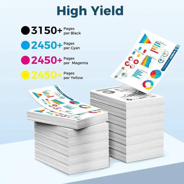 Alt view image 4 of 7 - 206X Toner Cartridges 4 Pack High Yield Laser jet Pro MFP M283fdw M283cdw