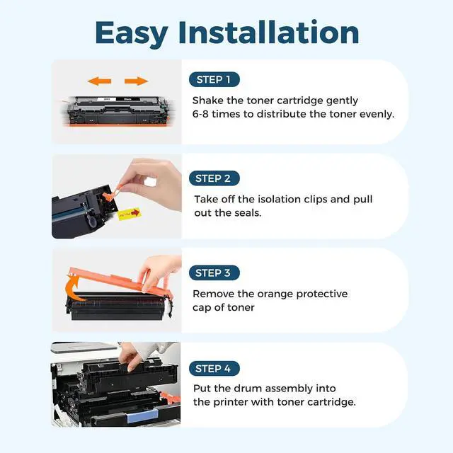 Alt view image 6 of 7 - 206X Toner Cartridges 4 Pack High Yield Laser jet Pro MFP M283fdw M283cdw