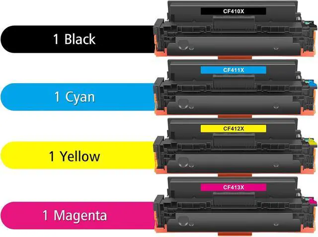Alt view image 3 of 6 - 410X 410A Toner Cartridge for HP CF410X CF410A MFP M477fnw M477fdw M452dn