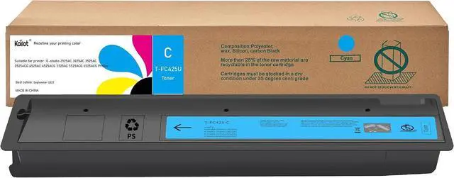 Main image of TFC425U T-FC425U-C Cyan Toner Cartridge Replacement for E-Studio 2525AC 3025AC 3525AC 4525AC 5525AC 6525AC Printer (Cyan 1 Pack)