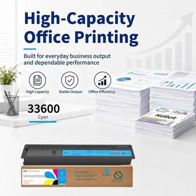 Alt view image 5 of 7 - TFC425U T-FC425U-C Cyan Toner Cartridge Replacement for E-Studio 2525AC 3025AC 3525AC 4525AC 5525AC 6525AC Printer (Cyan 1 Pack)