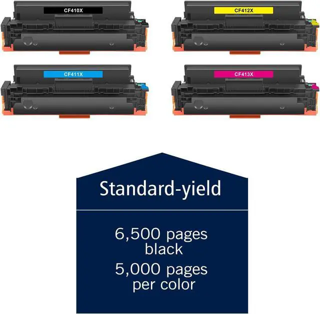 Alt view image 4 of 6 - 410X 410A Toner Cartridge for HP CF410X CF410A MFP M477fnw M477fdw M452dn