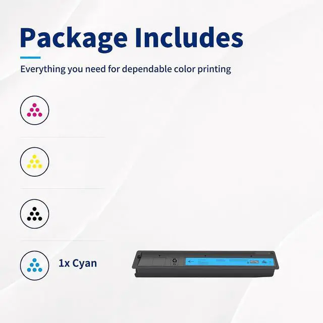Alt view image 7 of 7 - TFC425U T-FC425U-C Cyan Toner Cartridge Replacement for E-Studio 2525AC 3025AC 3525AC 4525AC 5525AC 6525AC Printer (Cyan 1 Pack)