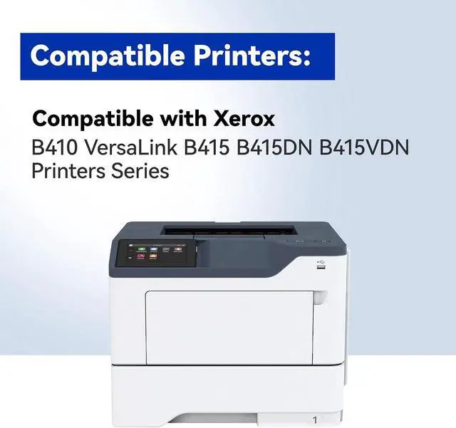 Alt view image 2 of 6 - B410 B415 Black Toner Cartridge Replacement for Xerox B415 B410 Black Toner Cartridge 006R04725-(6,500 Pages) Compatible for Xerox B410 VersaLink B415 B415DN B415VDN Printers Series-1 Pack