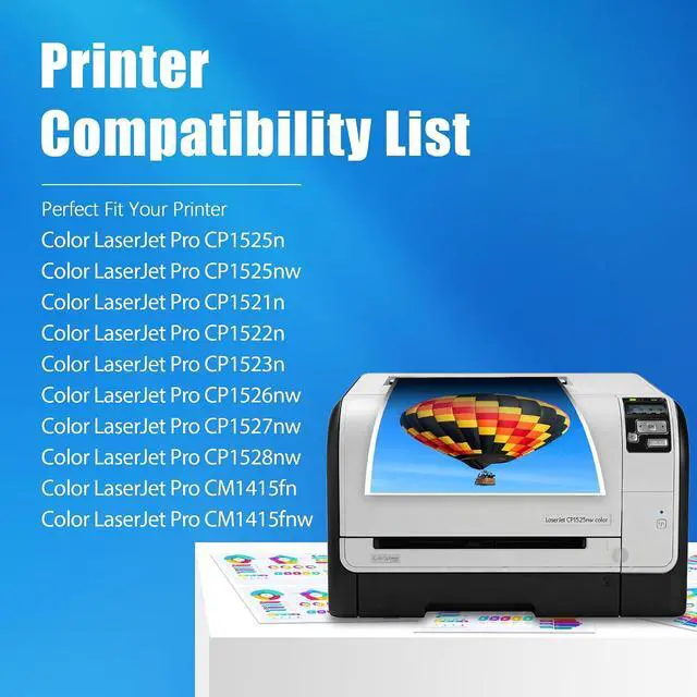 Alt view image 2 of 6 - 128A Toner Cartridges 4 Pack High Yield Replacement for HP128 128A CP1525NW