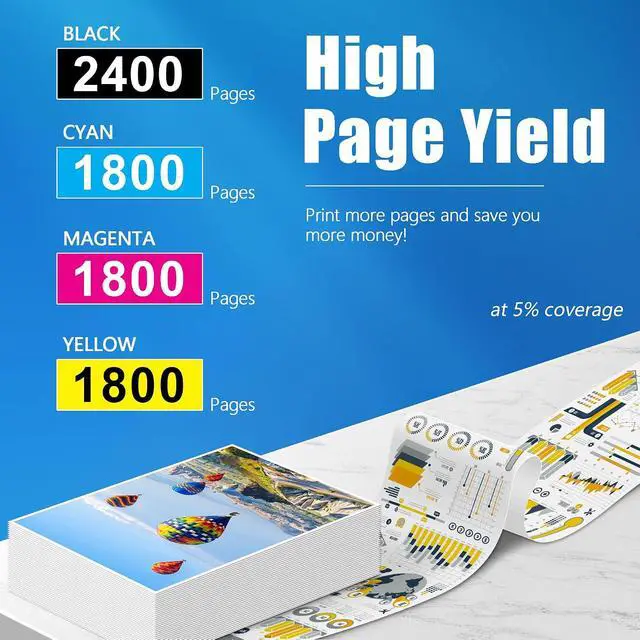 Alt view image 3 of 6 - 128A Toner Cartridges 4 Pack High Yield Replacement for HP128 128A CP1525NW