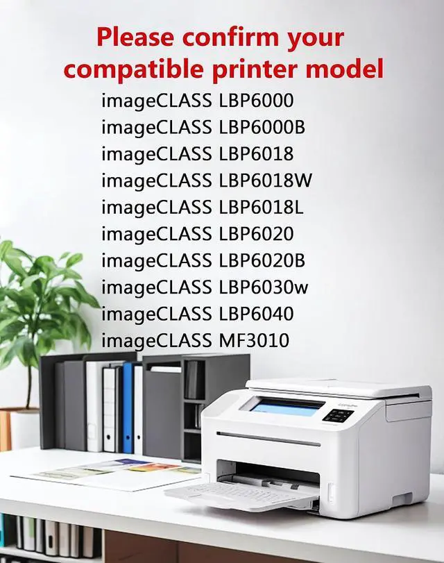 Alt view image 2 of 7 - 125 CRG125 Black Toner Cartridge (1-Pack) - Replacement for Canon 125/CRG125 Toner Compatible with LBP6030w LBP6000 MF3010 Printer