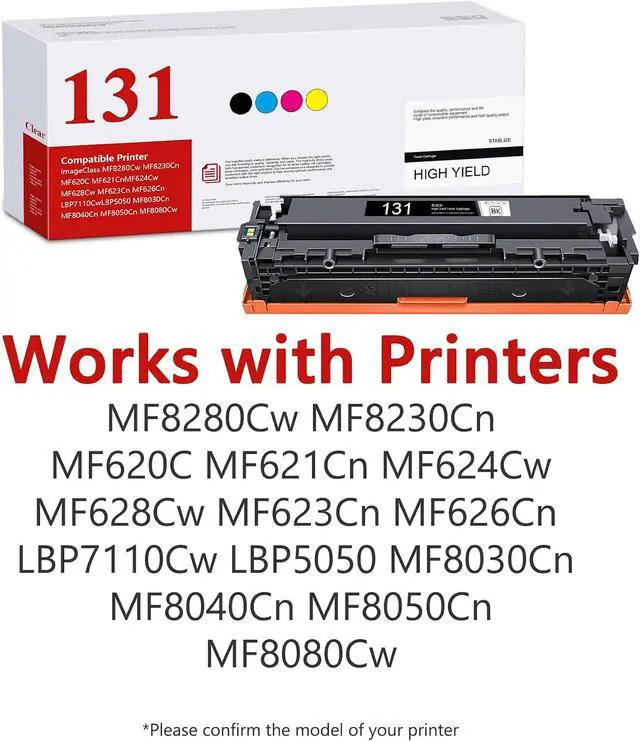 Alt view image 2 of 7 - 131 Toner Cartridge (1Pack,Black) Replacement for Canon 131 for Color ImageCLASS MF8280Cw MF624Cw MF628Cw Printer