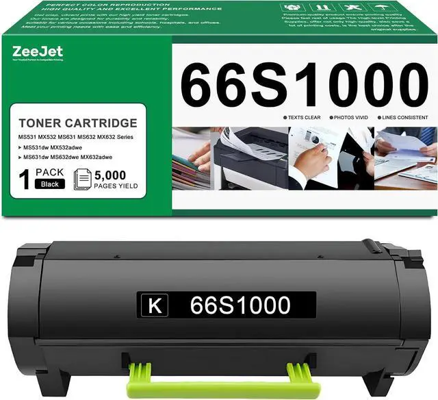 Main image of 66S1000 Toner for Lexmark MS531 MS531dw MX532 MX532adwe MS631 MS631dw MS632 MS632dwe MX632 MX632adwe Printer Toner Cartridge (1 Black, 5,000 Pages High Yield), MS531 MX532 MS632 MX632 Toner Black
