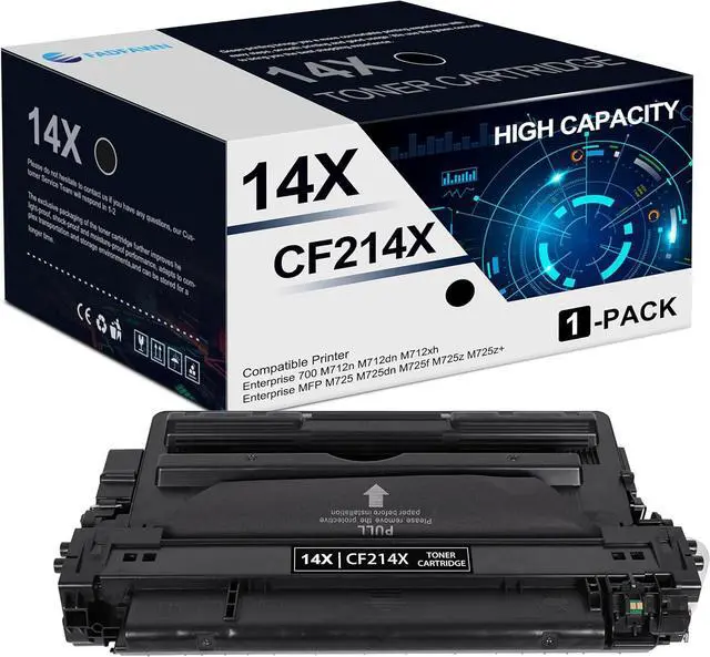 Main image of 14X Black High Yield Toner Cartridge 1 Pack - Compatible CF214X Toner Cartridge Replacement for HP 14X Enterprise 700 M712 M712dn M712n M712xh Enterprise MFP M725 M725dn M725f M725z M725z+ Printers