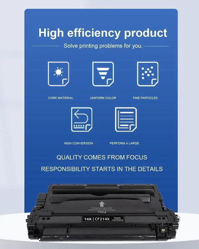 Alt view image 5 of 6 - 14X Black High Yield Toner Cartridge 1 Pack - Compatible CF214X Toner Cartridge Replacement for HP 14X Enterprise 700 M712 M712dn M712n M712xh Enterprise MFP M725 M725dn M725f M725z M725z+ Printers