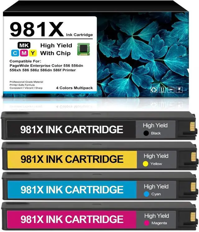 Main image of High Yield 981X Ink Cartridges 4-Pack L0R12A L0R09A L0R10A L0R11A