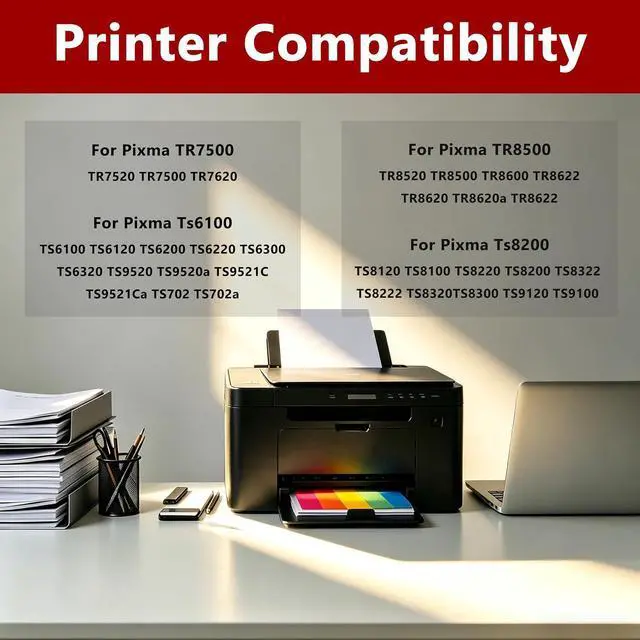 Alt view image 2 of 6 - 280XL 281XL Ink Cartridges to TR8620a TR8620 TR8600 Ink Replacement for Canon PGI 280XL/281XL Cartridges TR8520 TR7520 TS702a TS9520 TS9521C TS6120 TS6220 TS9120 TS6320 TS8220 Printers (6 Pack)