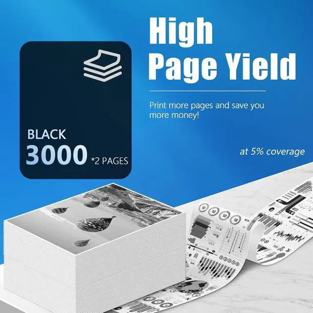 Alt view image 3 of 6 - 58A Toner Cartridge Black 2 Pack (with Chip) CF258A Compatible with HP 58 a