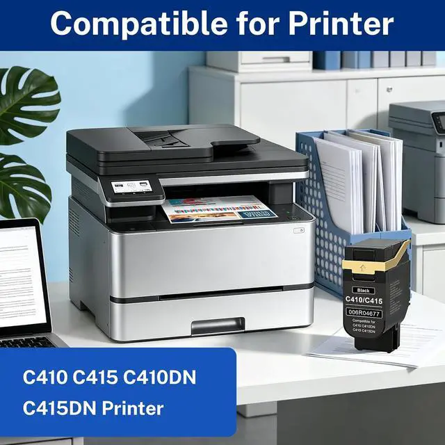 Alt view image 2 of 5 - C410 C415 Black Toner Cartridge Compatible for Xerox 006R04677